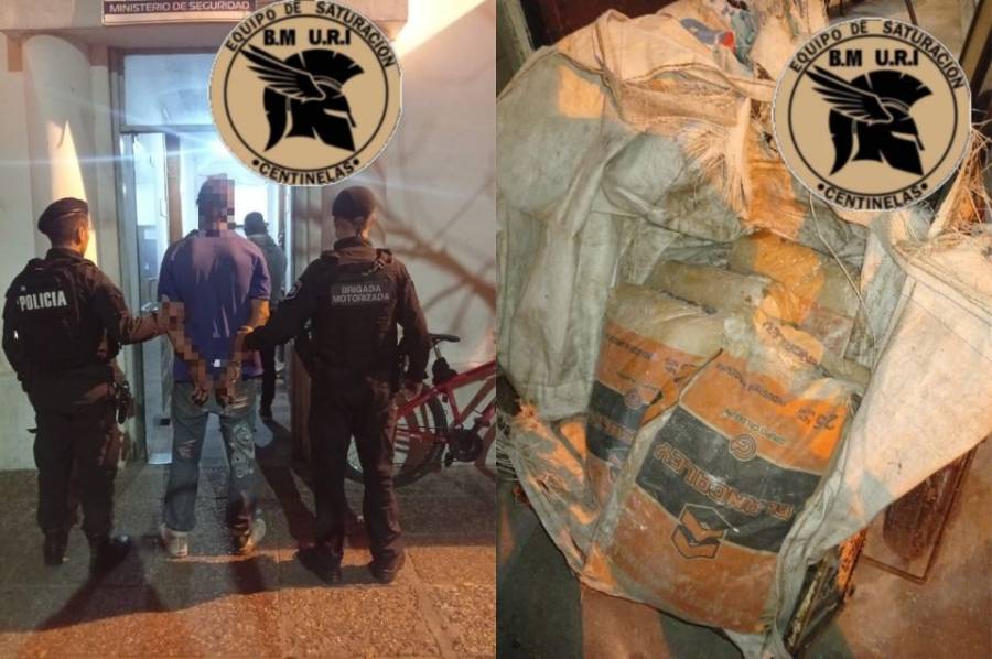 Lo atraparon robando material de la obra del cantero central de Aristóbulo