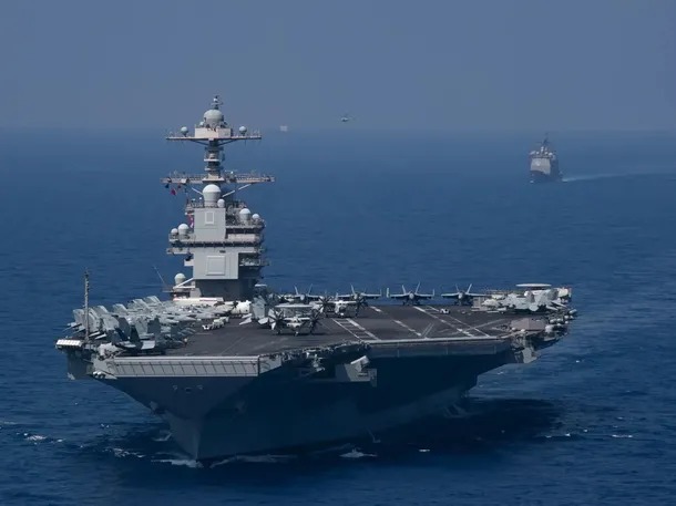 Estados Unidos desplegó el portaaviones más grande del mundo en Israel