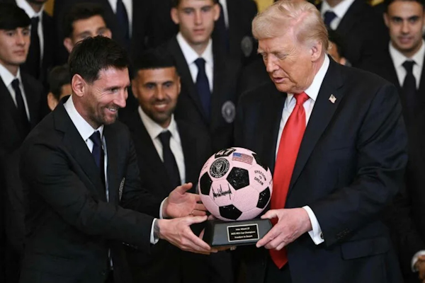 Messi y el plantel del Inter Miami fueron recibidos por Trump