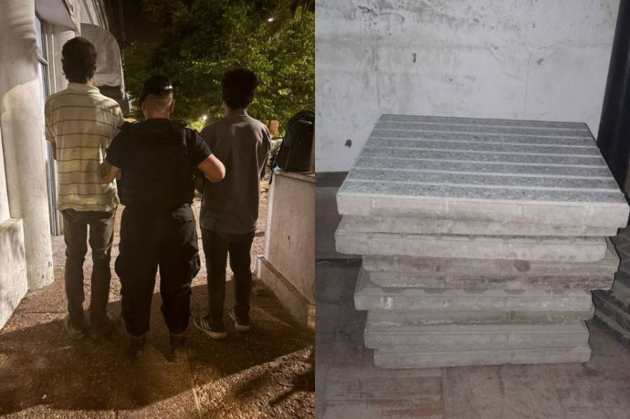 Dos hombres detenidos con elementos robados de una escuela