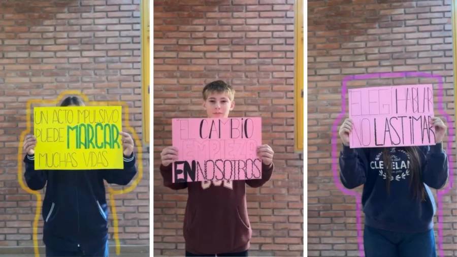 Alumnos de la escuela Mariano Moreno de San Cristóbal se sumaron a una campaña 