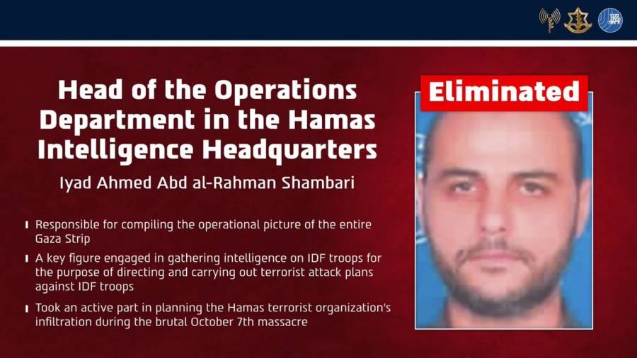 Israel anunció la muerte del jefe de Inteligencia Militar en Gaza