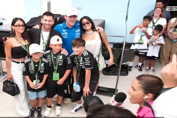 GP. de Miami de la F1: el encuentro de Messi con Colapinto 