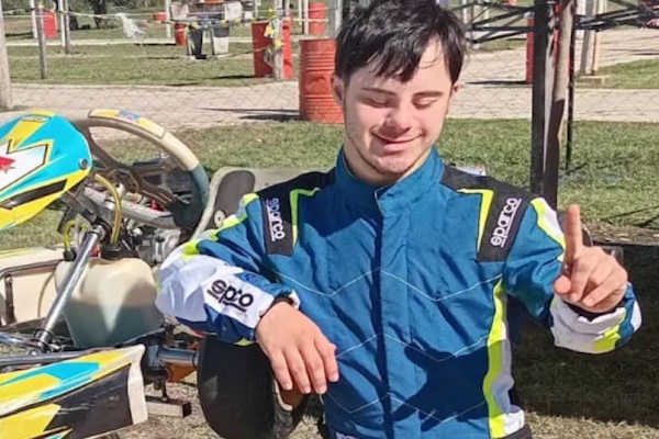 Un tandilense es el primer piloto con síndrome de Down oficial en karting