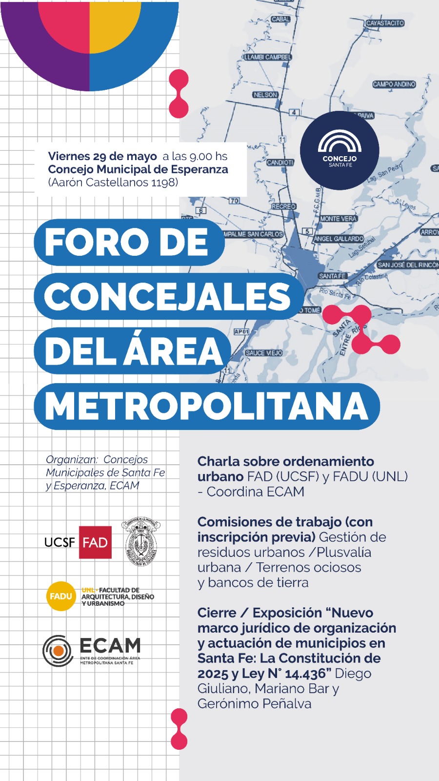 Los concejales del Área Metropolitana se reunirán en Esperanza