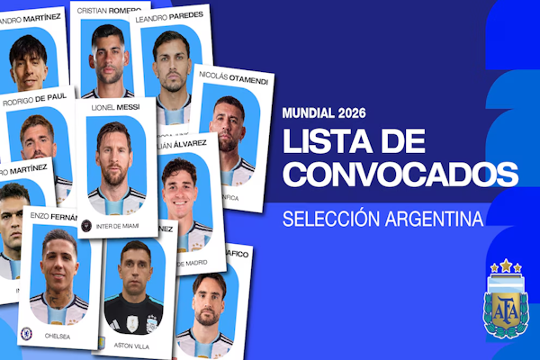 Mundial 2026: los 26 convocados de la selección argentina