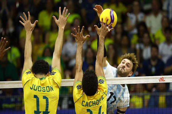 VNL: Argentina cayó en el tie break ante Brasil