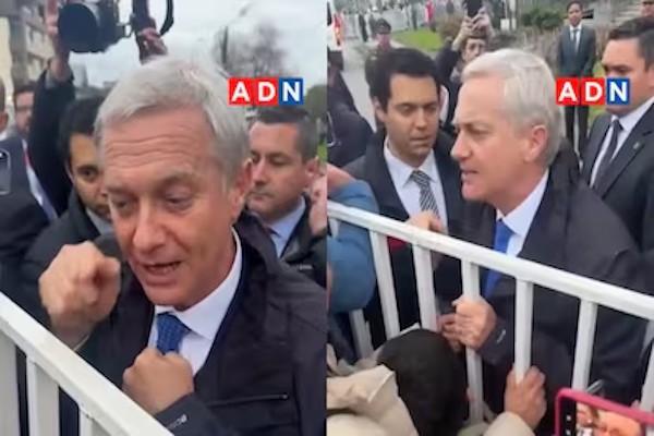 Cruce del presidente de Chile con la madre de un niño que se negó a saludarlo