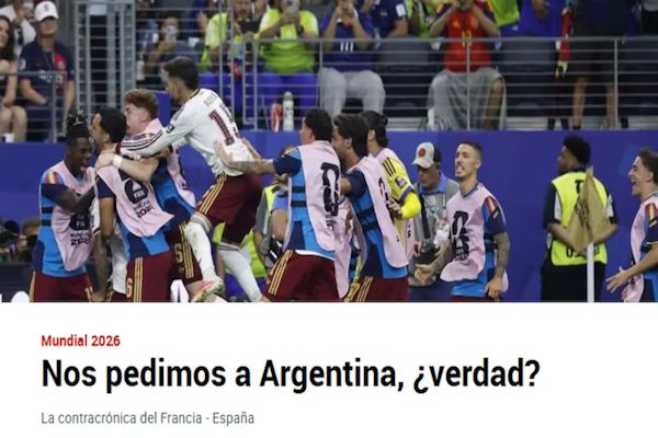 La desafiante crónica de un medio español tras la clasificación a la final