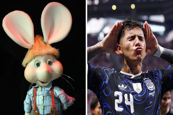 El Topo Gigio reaccionó tras el festejo de Enzo Fernández 