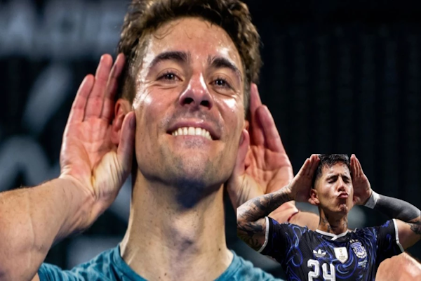 A lo Enzo Fernández: el festejo de un jugador de padel argentino