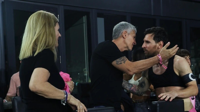 Fotos: así fue la última aparición pública de Jorge Messi junto a Lionel