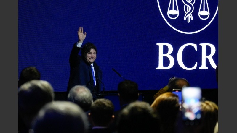 Milei en Rosario para el aniversario de la Bolsa de Comercio
