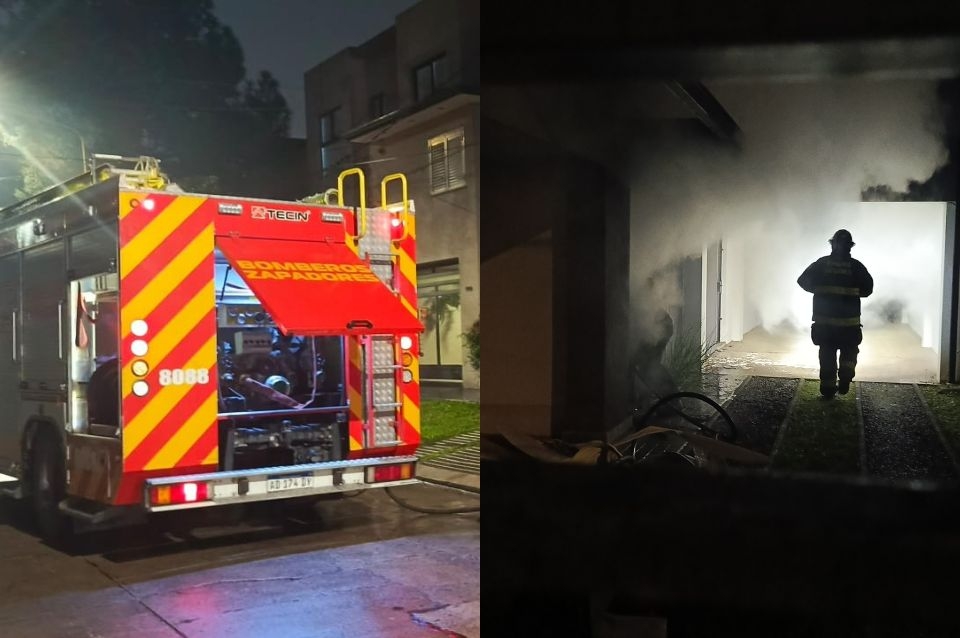Importante incendio en una casa de barrio Guadalupe