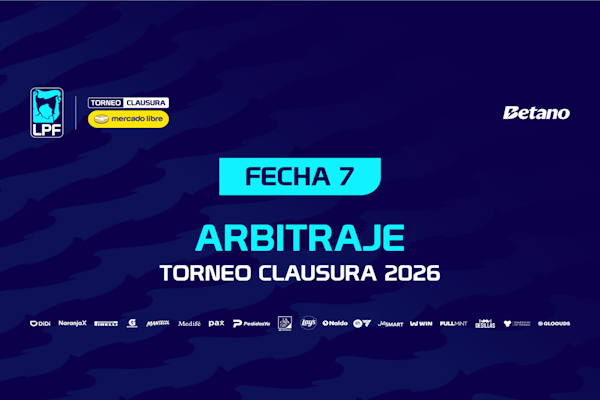 LPF: árbitros para la 7ª jornada del Torneo Clausura