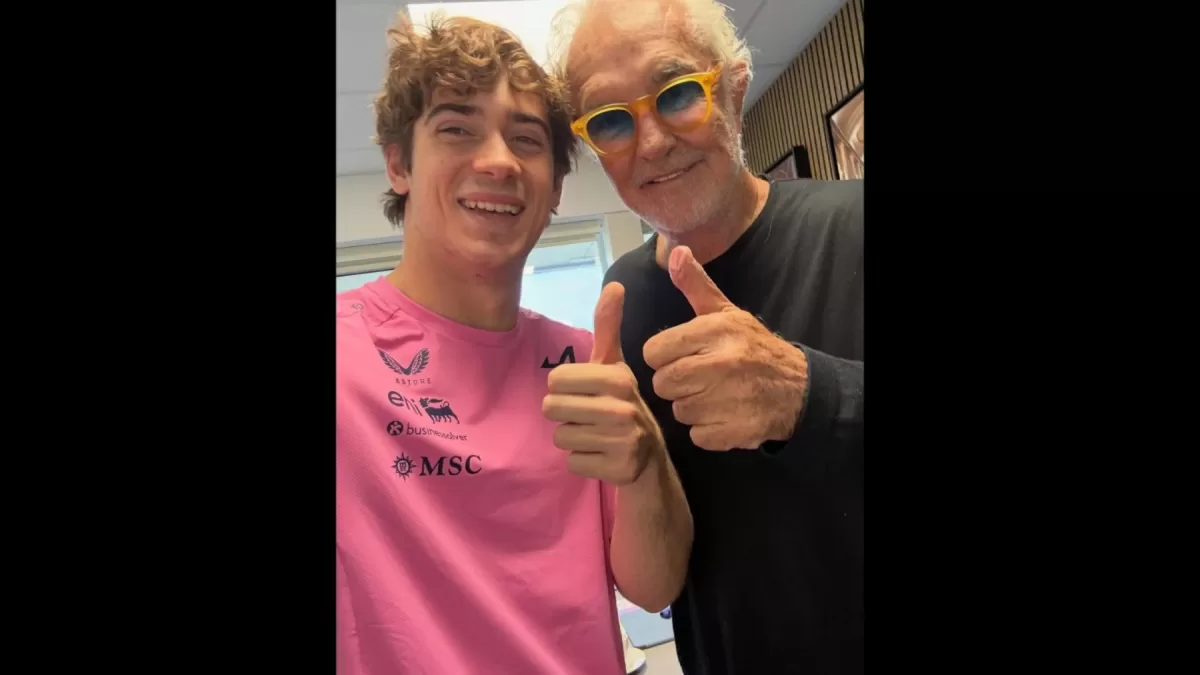 Briatore y su gesto de apoyo para el argentino Franco Colapinto, luego del abandono en Singapur. (Foto: IG Alpine)