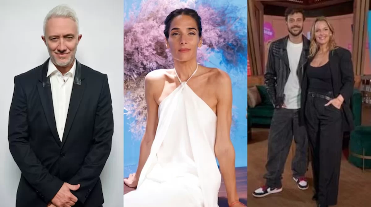 Los conductores del fin de semana: Andy Kusnetzoff, Juana Viale, y la dupla Diego Leuco y Carina Zampini. - TELESHOW
