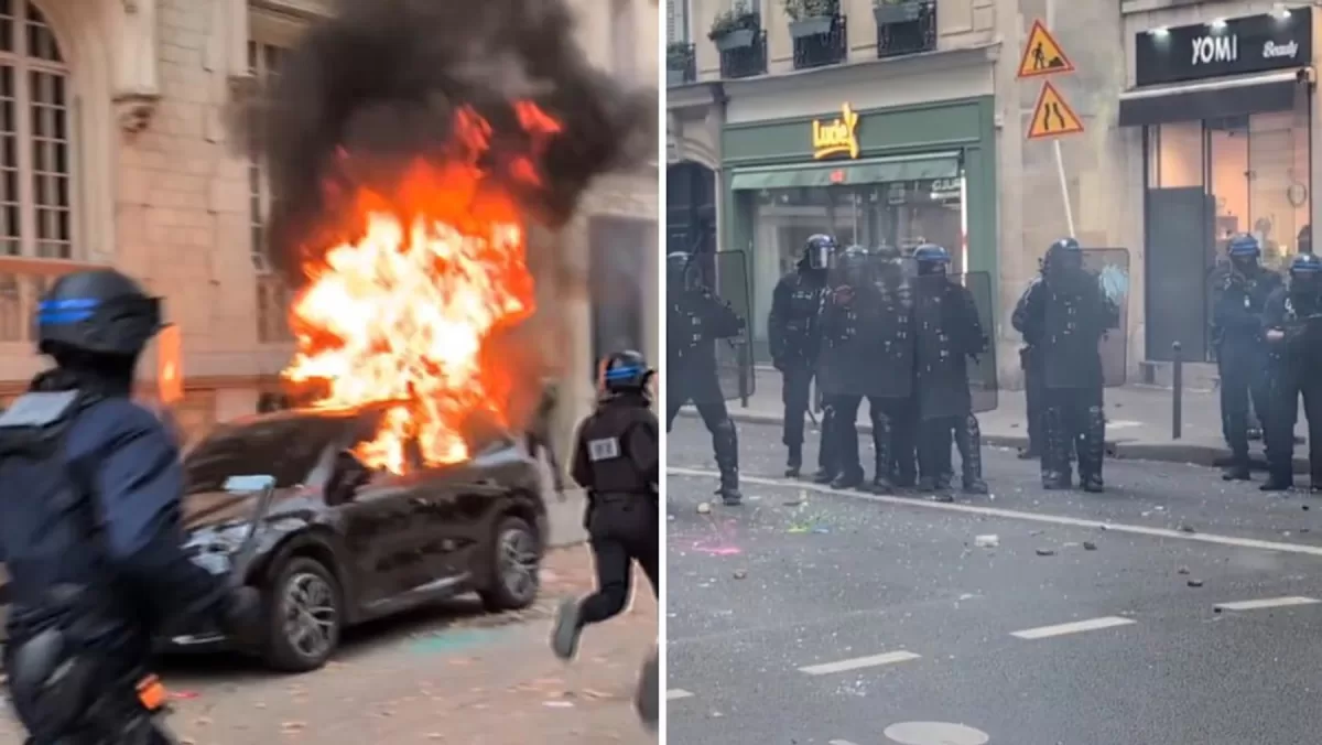 La protesta social se extiende por Europa. - Foto: Agencia NA (Captura de pantalla).